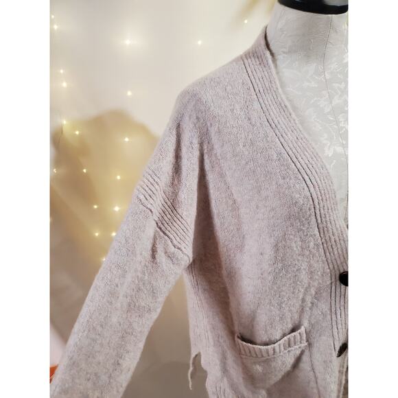 J. Crew Ivory Rainbow Supersoft Yarn Cropped Cardigan Sweater Womens Size M Cozy - Picture 7 of 12